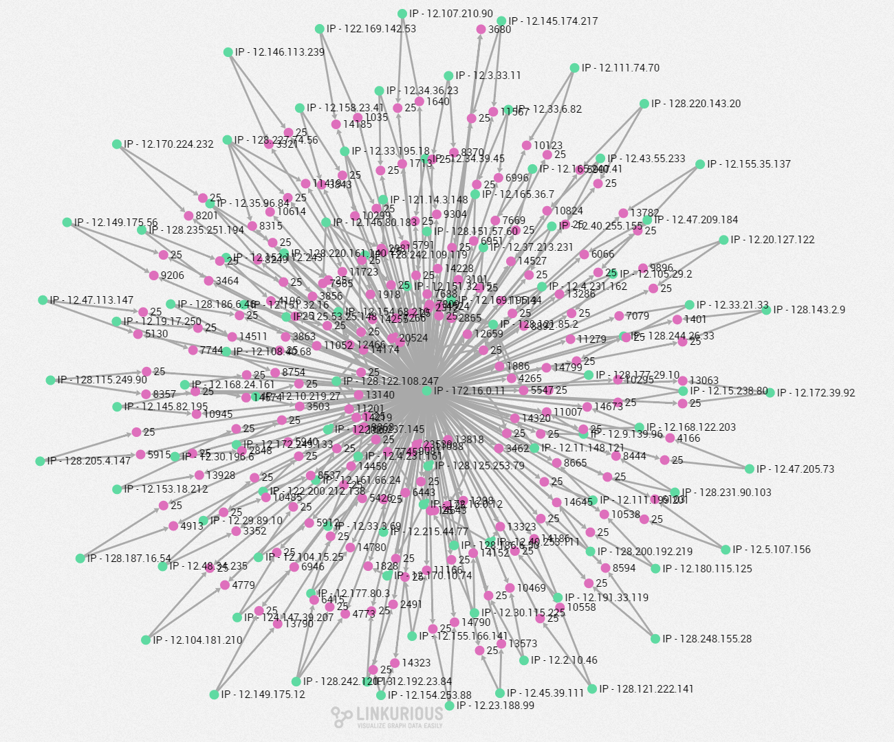Cyber-Security graph Visualisation Linkurious