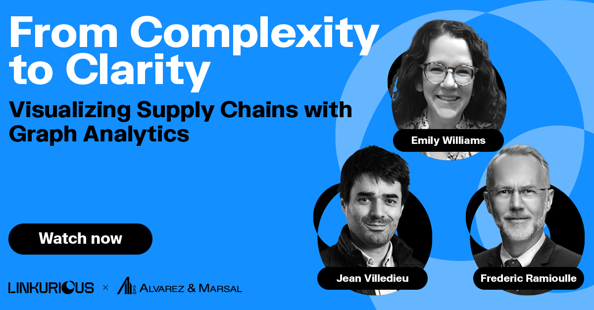 Banner with a CTA to watch the webinar "Visualizing supply chains with graph analytics"
